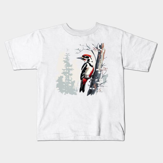 Woodpecker Kids T-Shirt by zooleisurelife